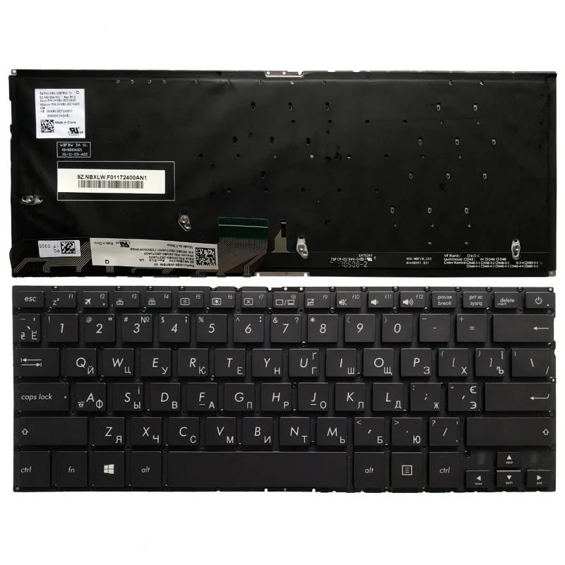 Русская клавиатура для ноутбука ASUS UX430 UX430U UX430UA UX430UQ с клавиатурой подсветкой