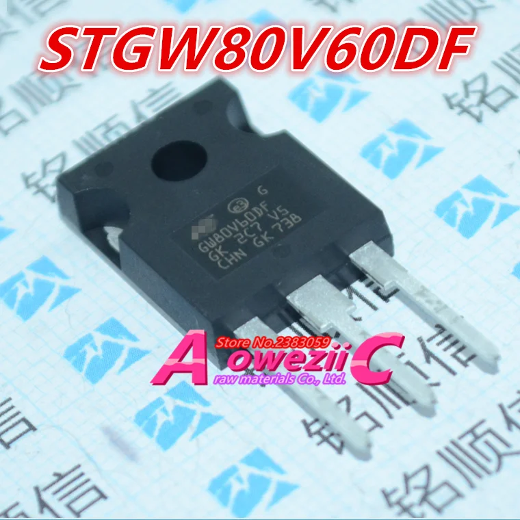 Aoweziic 2018 + 100 новый импортный оригинальный сварочный аппарат STGW80V60DF GW80V60DF TO-247 IGBT Pipe