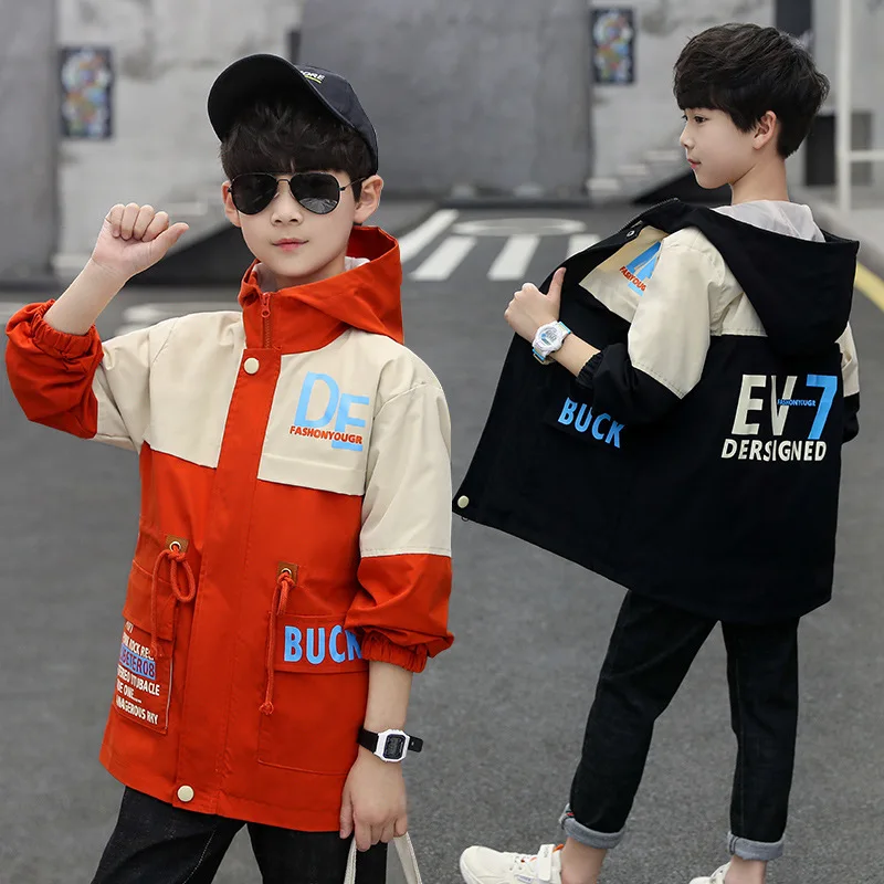 

Charming Spring Autumn Boy Coat Jackets Overcoat Top Kids Teenage Gift Children Clothes Gift Formal School High Quality