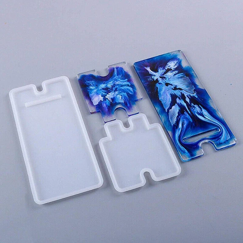 

DIY Mobile Phone Stand Epoxy Resin Moulds Phone Bracket Silicone Mold