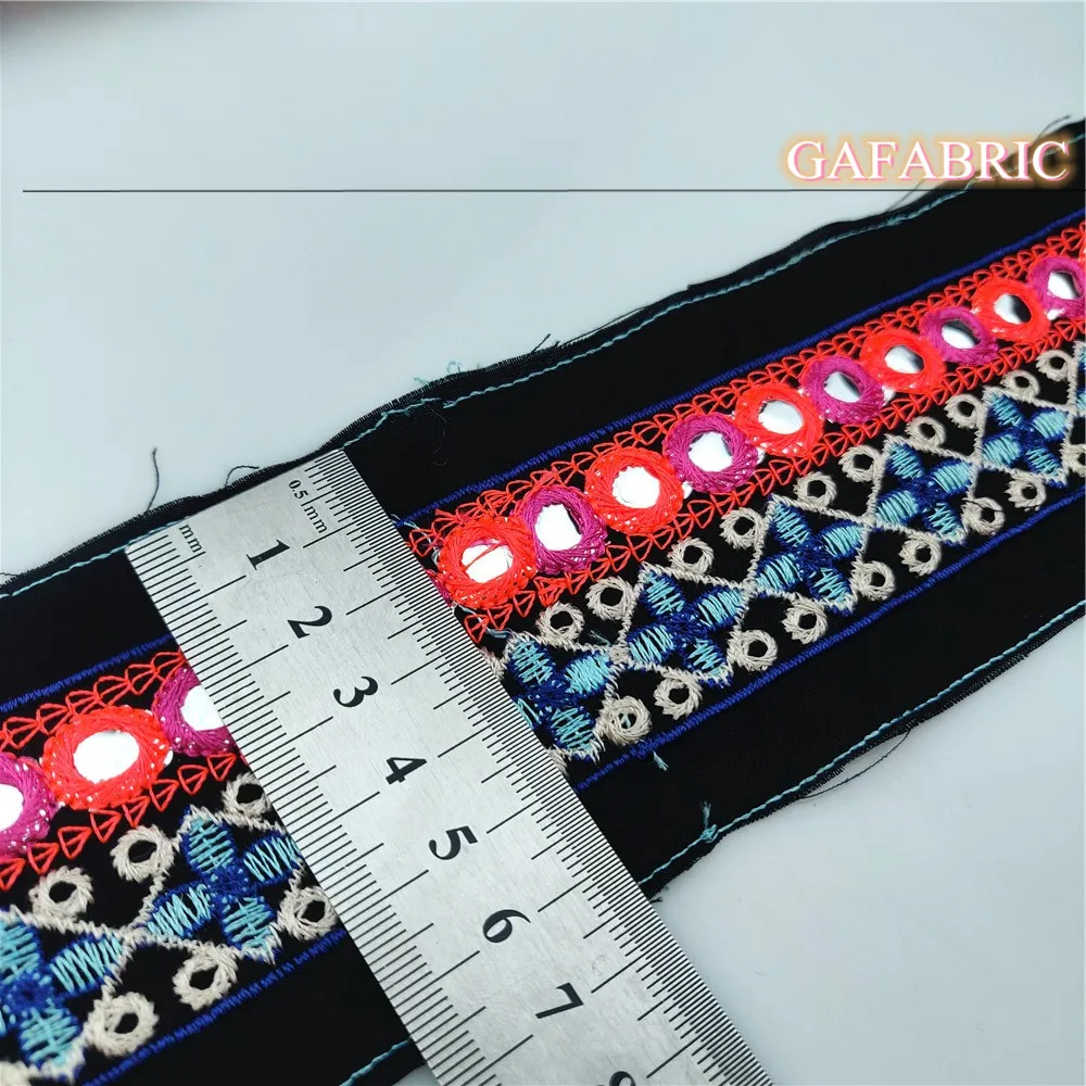 1 ярд Этническая отделка вышитая тесьма DIY Ручная работа шитье Чистая Пряжа Ленты