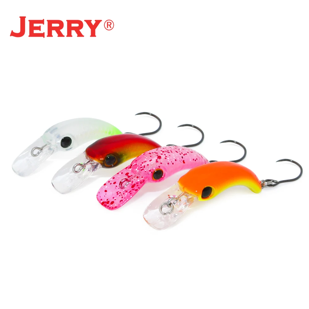 Jerry Shuagui Ultralight Spinning Single Hook Wobbler Hard Bait 1.2g 30mm Micro Plug Floating Crankbait Trout Freshwater Fishing