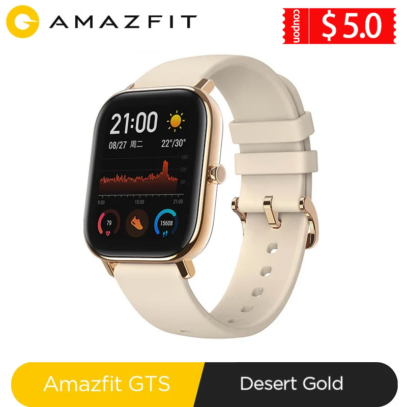 Глобальная версия Amazfit GTS Смарт часы 5ATM Водонепроницаемый Плавание Smartwatch 14 дней