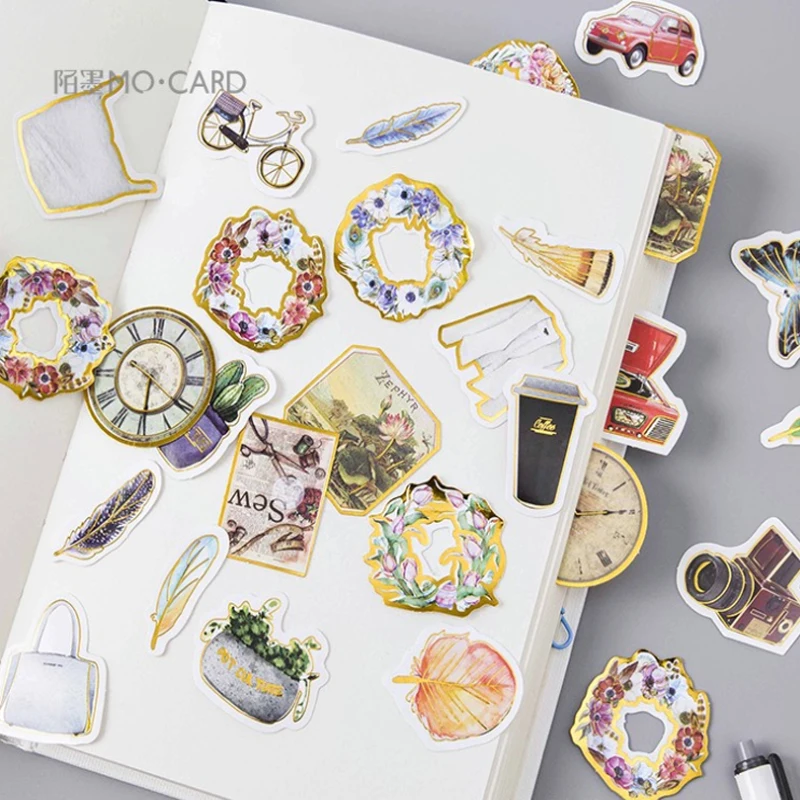 45 шт./упак. самоклеящаяся Горячая наклейки для стемпинга пуля журнал этикетки