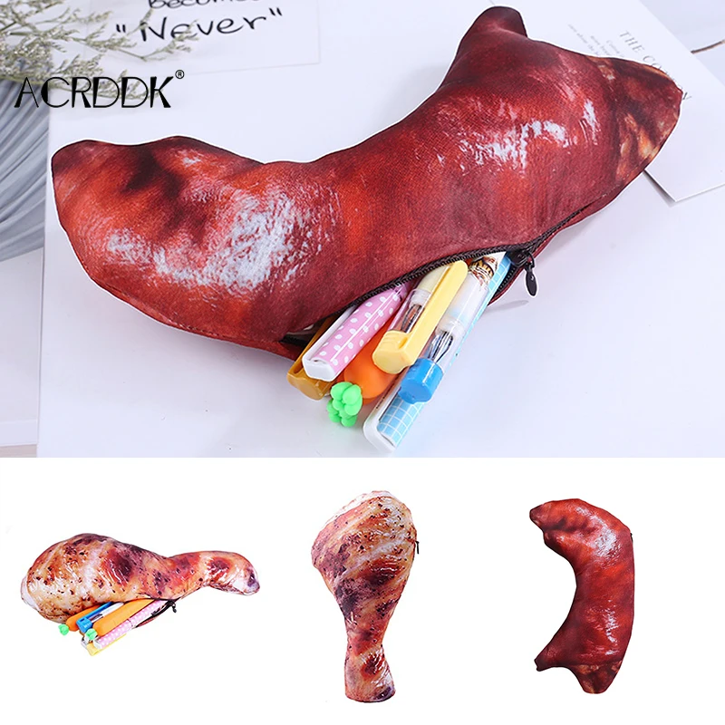 

Чехол-карандаш с имитацией голеностопа свиньи Троттер, держатель для ручек, Необычные офисные аксессуары, чехол для макияжа FL