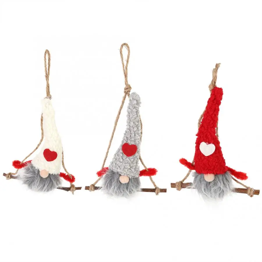 Рождественский плюшевый гном кукольный кулон Висячие украшения для