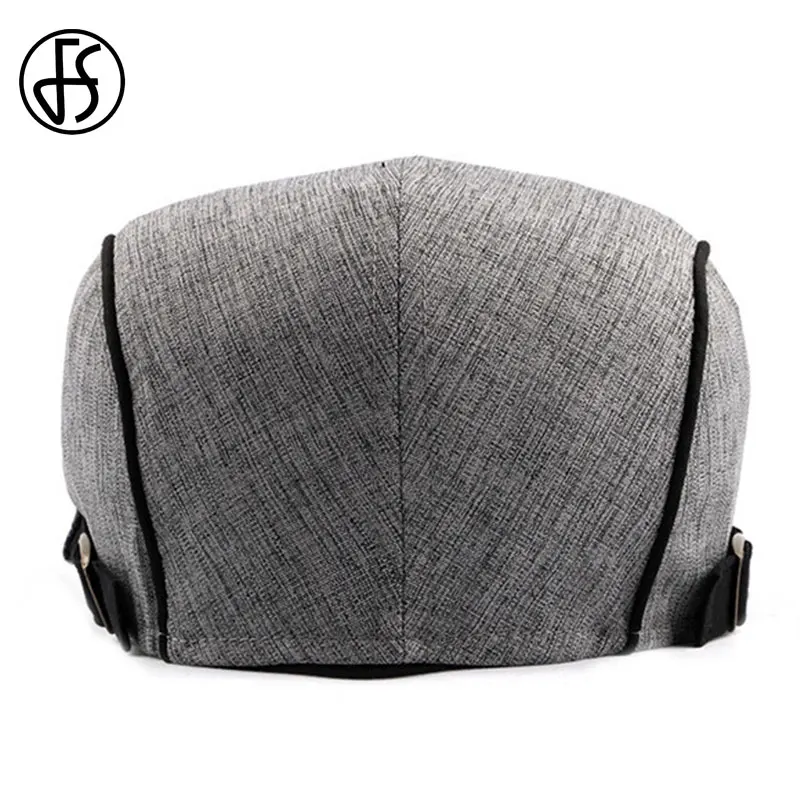 Мужской/женский винтажный берет из натурального хлопка FS Регулируемая шляпа от