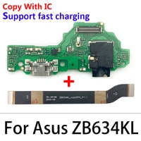 Плата зарядного устройства PCB Flex для Asus Zenfone Max Plus ( M2 ) ZB634KL A001D USB порт коннектор док-станция зарядная материнская плата гибкий кабель