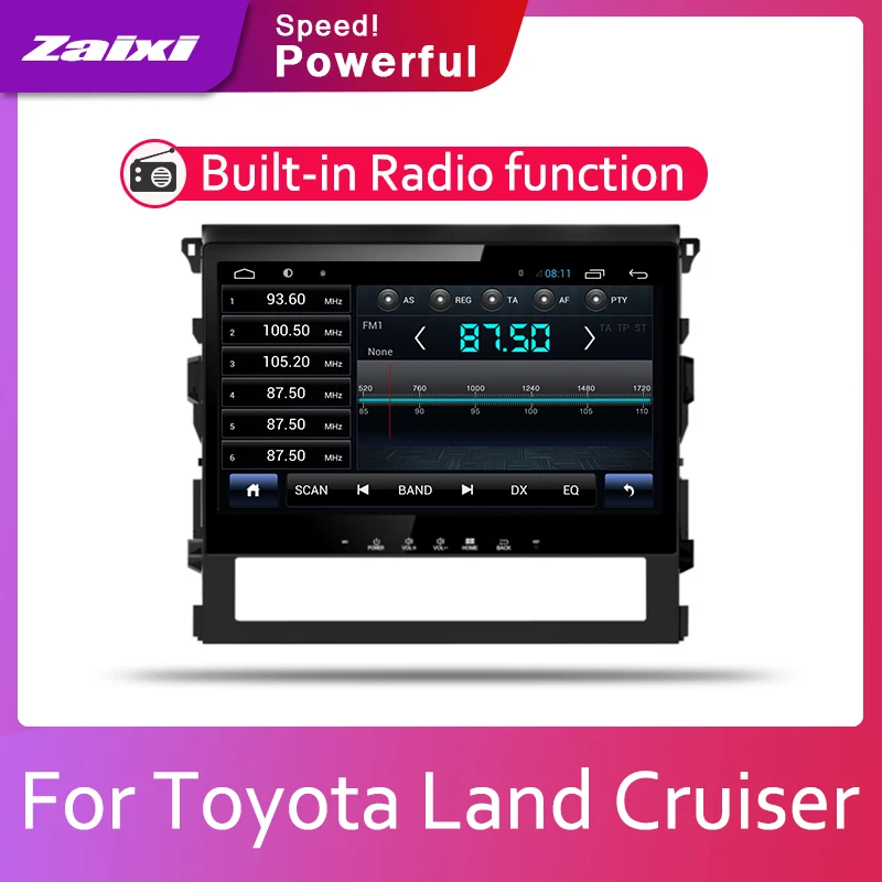 Автомобильная система Android 1080P IPS ЖК-экран для Toyota Land Cruiser LC200 2016 2017 2018 2019