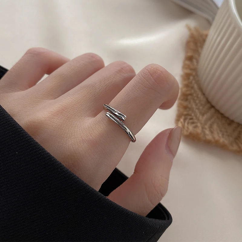 

925 Sterling Silver Ring for Women Special-Interest Design Affordable Luxury Fashion Personalized Index Finger Ring Ins-Music of