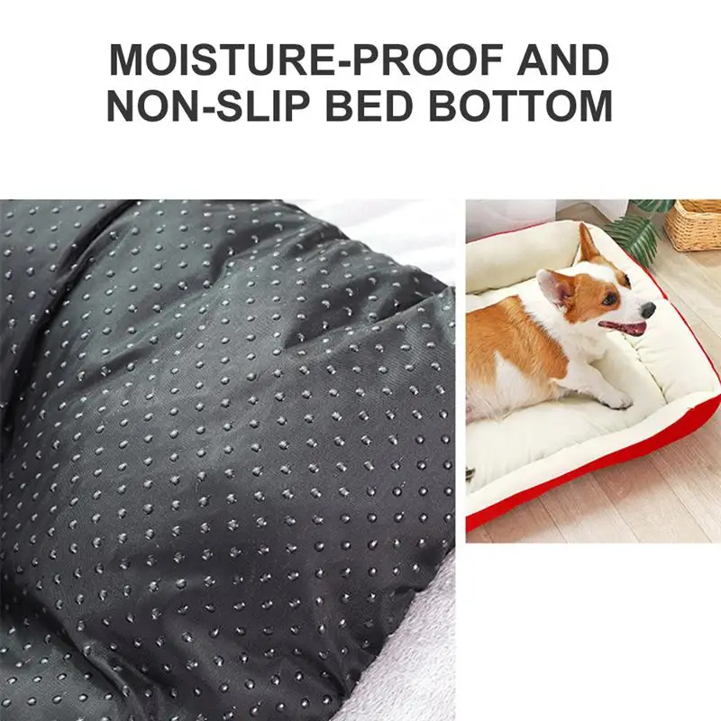

Quiet Transfer Warm Double Cushion Dog Puppy Bed Soft Dog House Pet Bed Cat Kennel Kennel Drop Transport