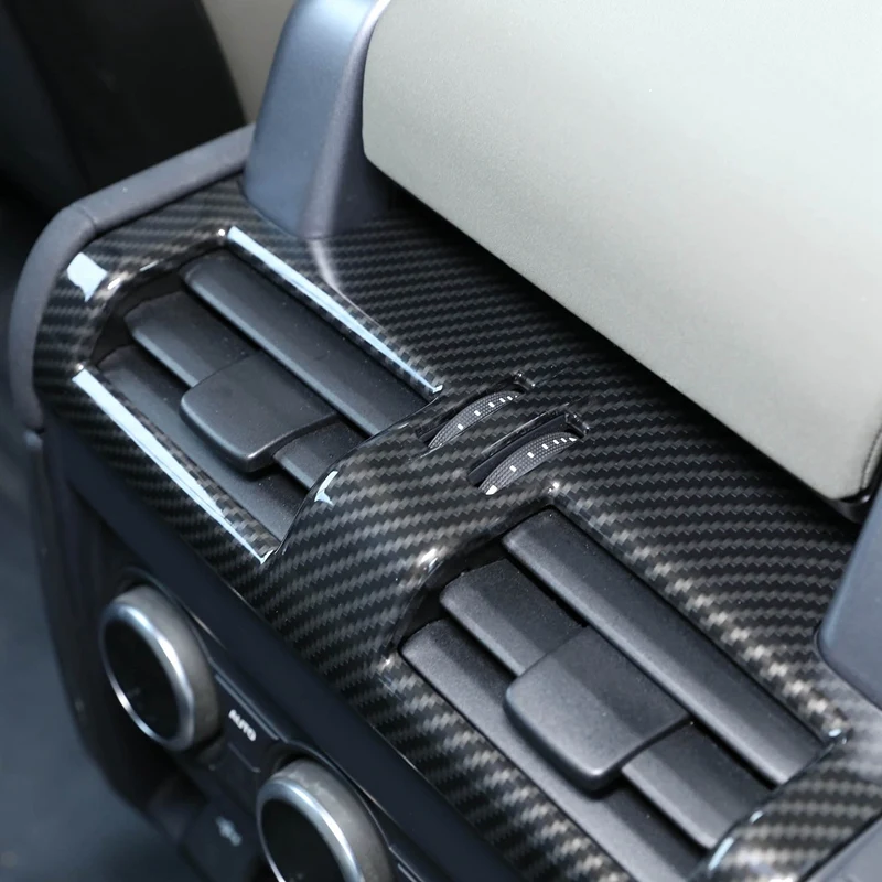 

Car ABS Carbon Fiber Rear Air Condition Cover Outlet Decoration Trim for Land Rover Defender 110 2020