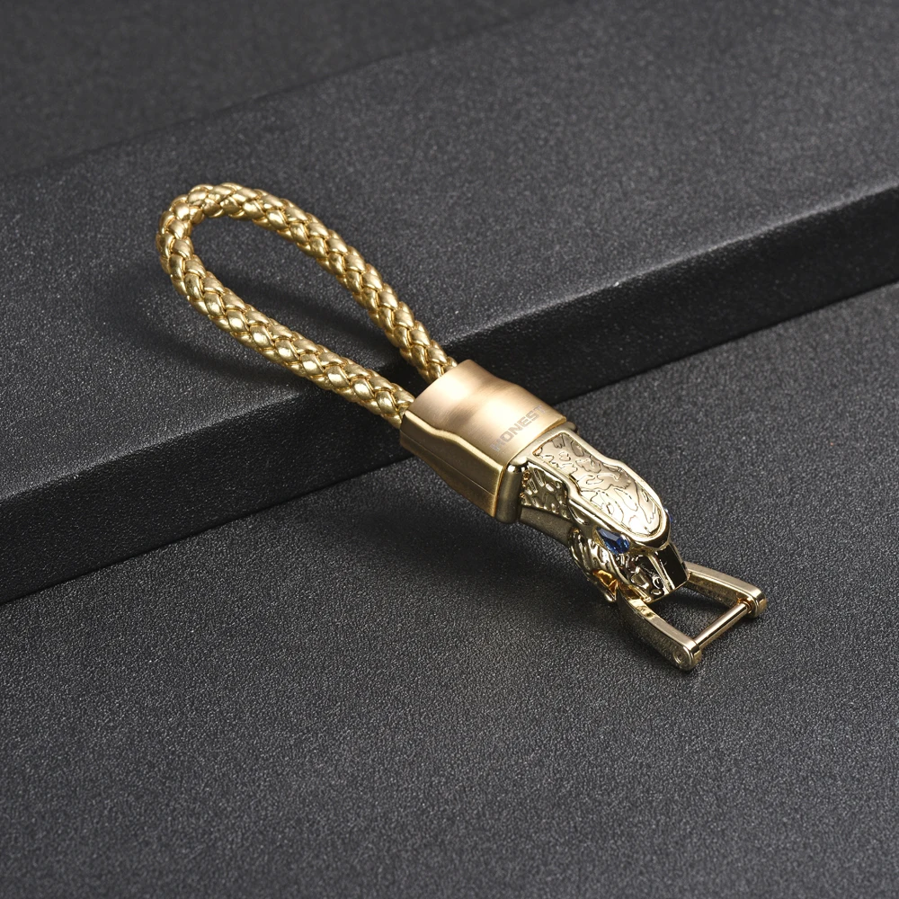 Металлический брелок с леопардовым принтом сплав головы леопарда