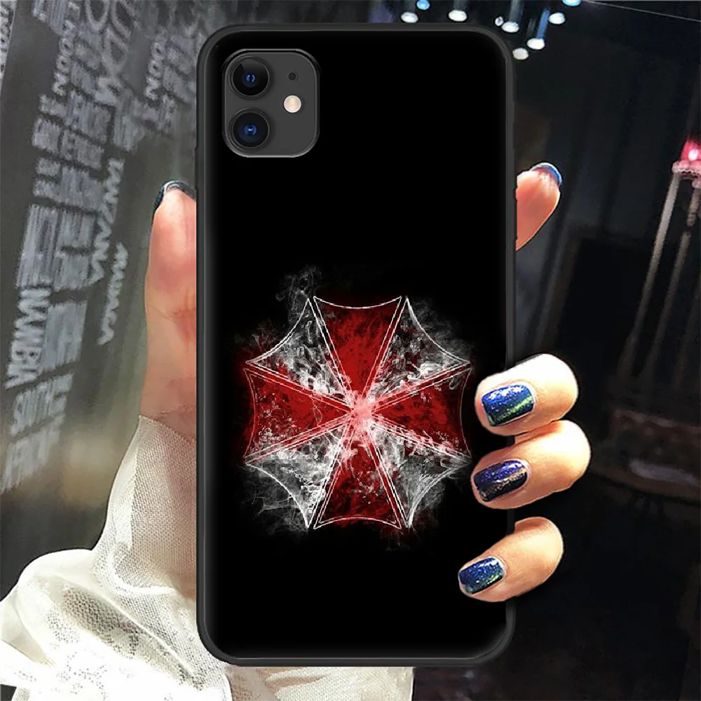 

Umbrella Corporation Game Phone Case For Iphone 5 5S SE 2020 6 6S 7 8 Plus 11 12 Mini X XS XR Pro Max black Shell Soft Hoesjes
