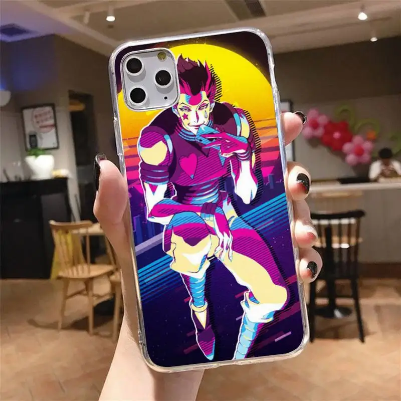 

Hisoka Hunter x Anime Phone Case Transparent for iPhone 6 7 8 11 12 s mini pro X XS XR MAX Plus cover funda shell