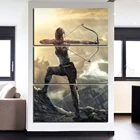 3 шт. холст картины Lara Croft Tomb Raider видео игра плакат Настенная Наклейка художественные настенные картины для домашнего декора