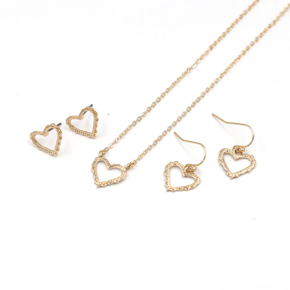 

2020 new Hollow out Valentine's Day gift wavy grain Small love mini Heart Dangle Earrings for Women