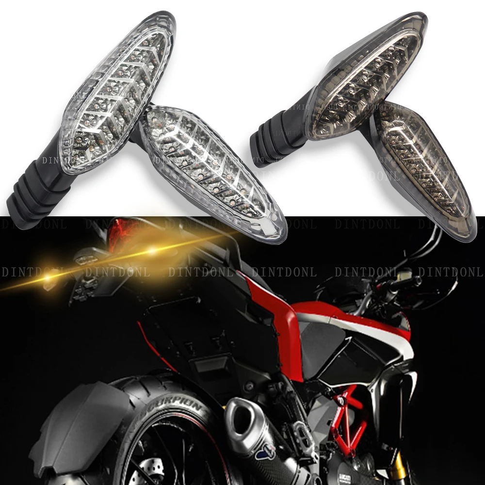 

LED Turn Signal Indicator Light For DUCATI 1198 Streetfighter 848 1098 1100 S Multistrada 950 1200 1260 Blinker Lamp Accessories