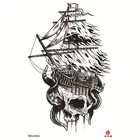 Водостойкая Временная тату-наклейка Totem, красивая геометрическая форма, Череп, скетч, цветок, искусственная татуировка для женщин и мужчин, макияж тела