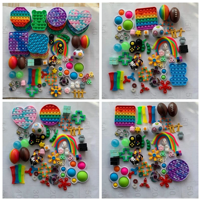 

Fidget Toys Anti Stress Set Stretchy Strings Sensory Antistress Relief Figet Toys Gift Squishy Pack Adults Children