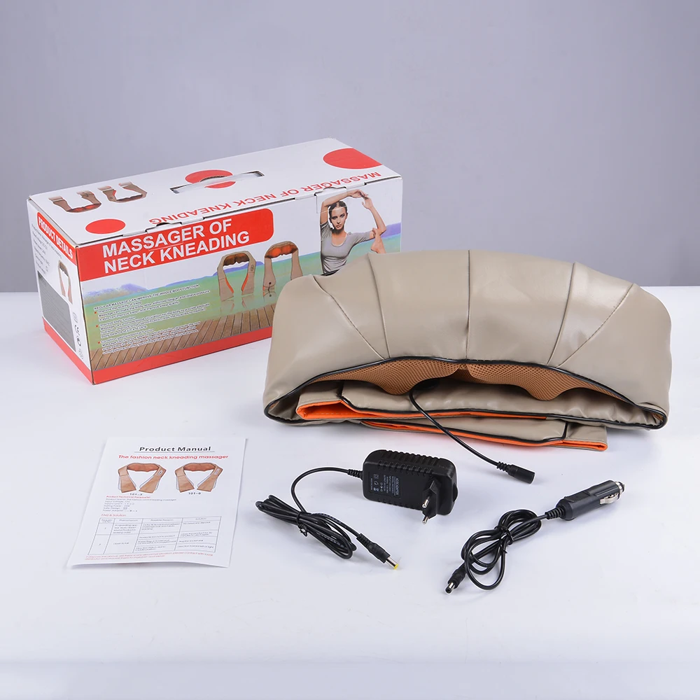 Infrared Heated Shoulder Body Neck Kneading Massager Electrical U Shape Multifunctional Shawl Car/Home |