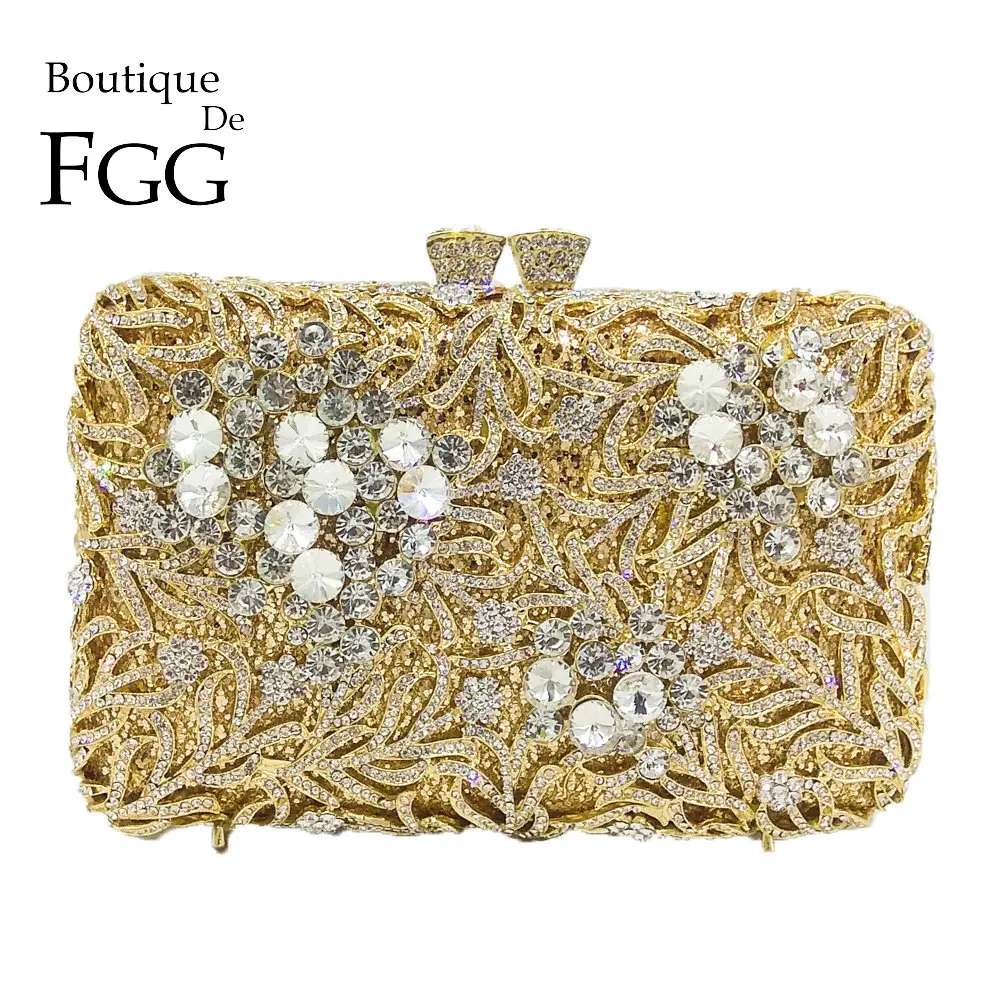 Женская вечерняя сумочка Boutique De FGG прочная металлическая сумочка-клатч с