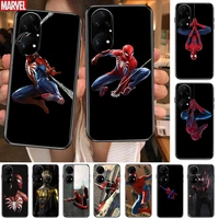 spiderman wallpaper phone case for huawei p50 p40 p30 p20 10 9 8 lite e pro plus black etui coque painting hoesjes comic fas