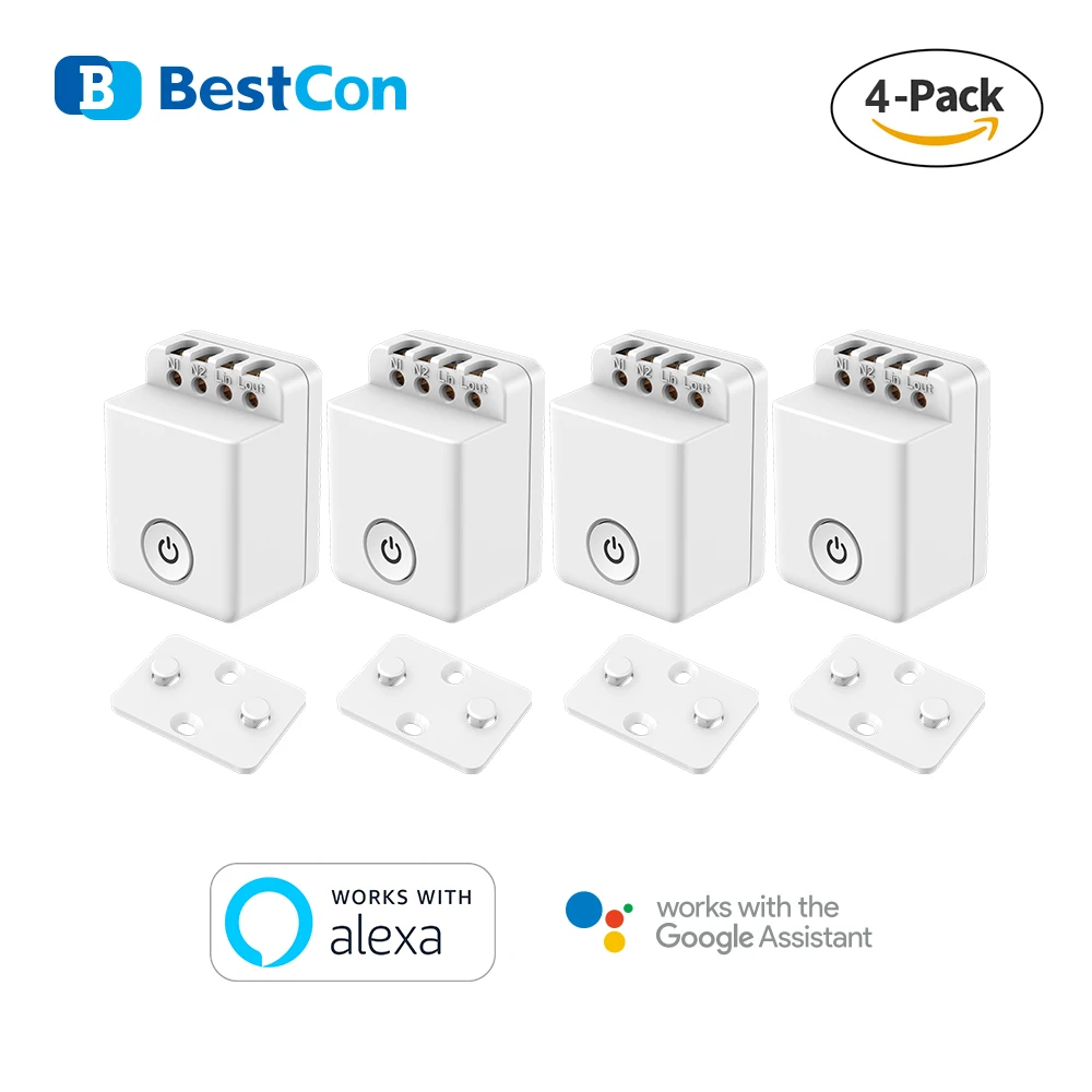 4 шт./упаковка Wi-Fi выключатель BroadLink Bestcon MCB1 умный Модуль Автоматизации работает с