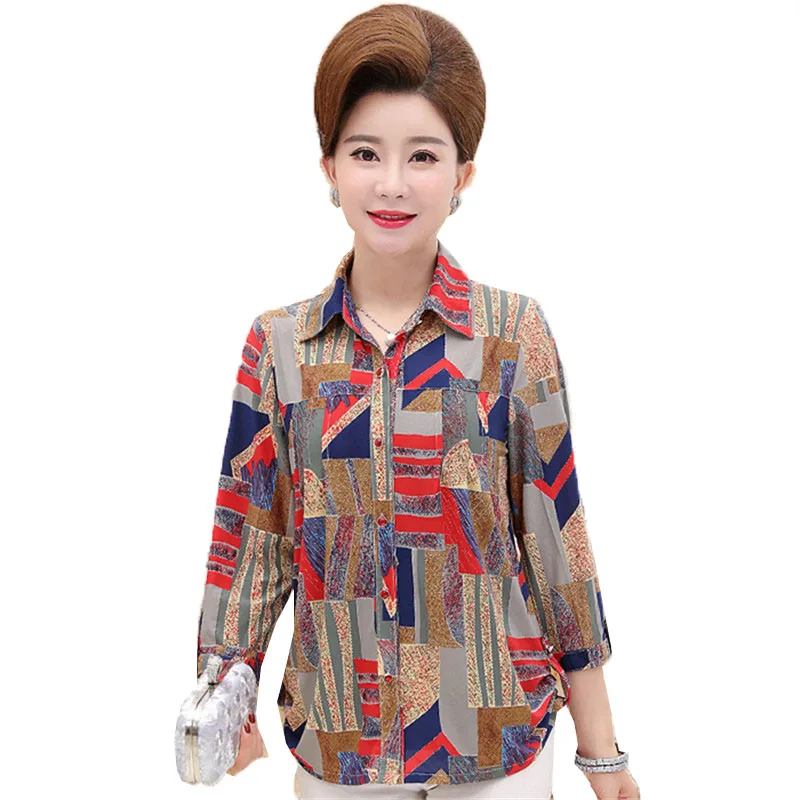 Женская рубашка Весна-Осень полосатая с длинным рукавом Топ Свободная для отдыха