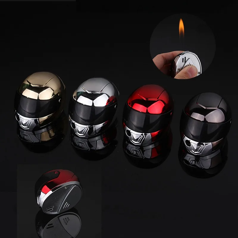 

Fun Life Funny Helmet Lighter Creative Personality New Peculiar Inflatable Lighter Open Flame Gas Lighter