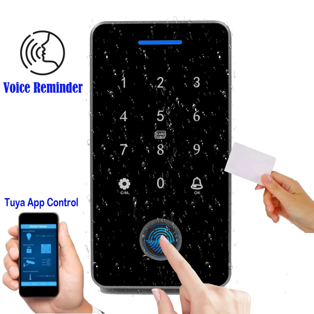 Управление доступом через приложение Tuya Bluetooth 13 56 МГц RFID-карта биометрический