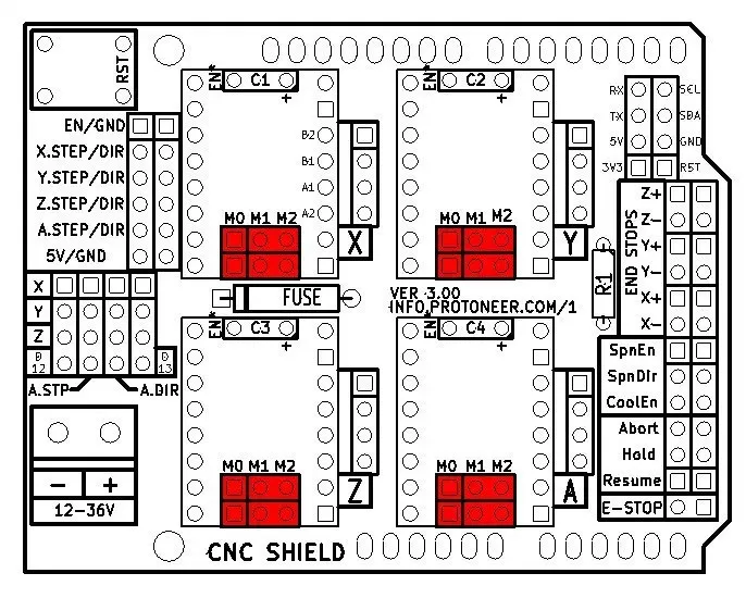 TZT cnc щит v3 гравировальный станок/3d принтер/A4988 Плата расширения драйвера для Arduino