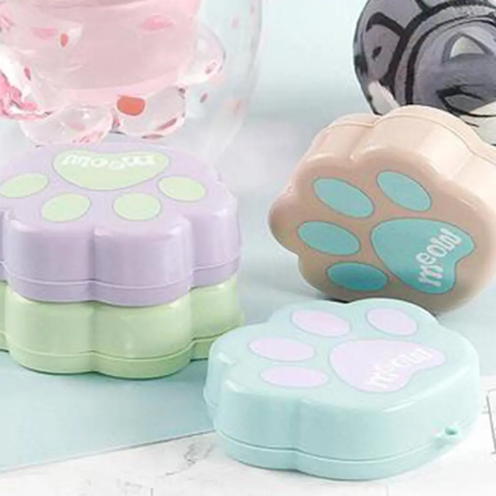 

1pc Portable Water Cup Travel Cup Compressed Cup Cute Folding Cup Cat Paw Cartoons Folding Cup Collapsible Color Random