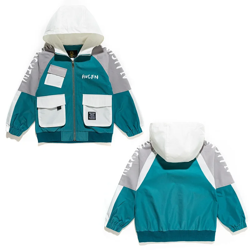 

Casual Hooded Spring Autumn Boy Coat Jackets Overcoat Top Kids Teenage Gift Children Clothes Gift Formal School High Quality