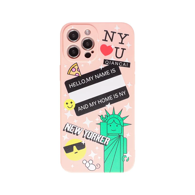 

Phone case suitable for iPhone 6 to 12 TPU cartoon couple maobile phone cover