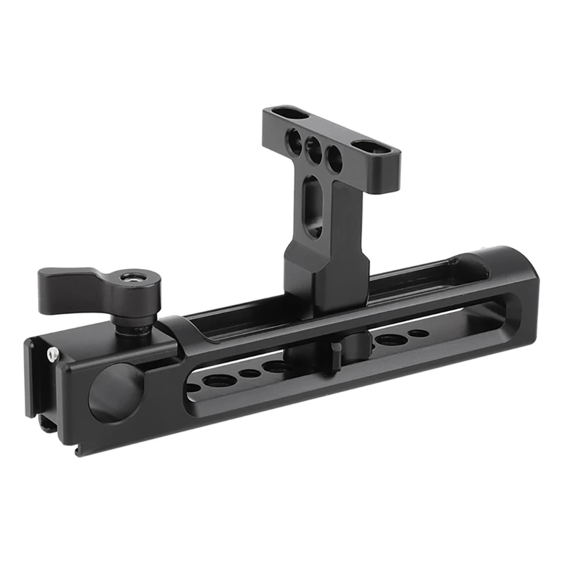 

Aluminum Top Handgrip with Detachable Handle Seat 1/4inch Mounting Points&Built-in 15mm Rod Clamp & Shoe Mount Adapters