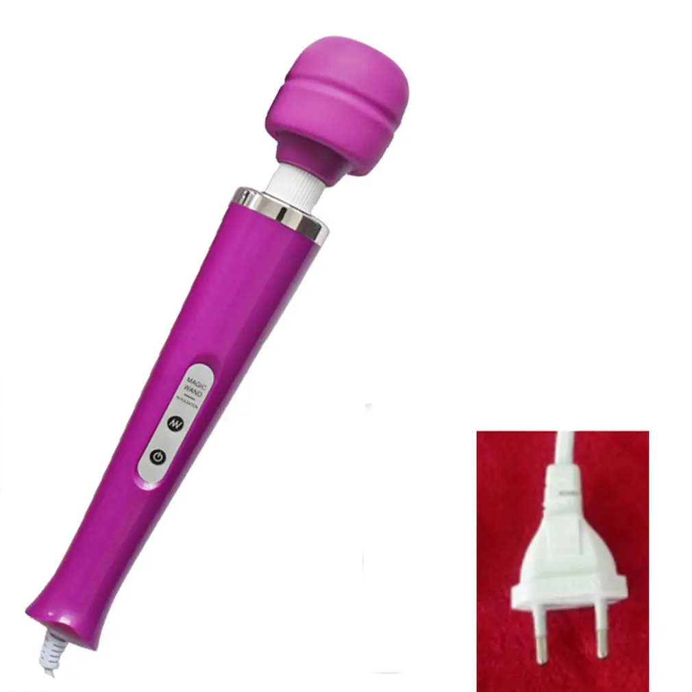 purple EU plug 10 скоростей, волшебная палочка, массажер для ног, мощный вибрирующий массаж, вилка EU/US/UK, USB подзарядка, массажная палочка - Цвет: purple EU plug