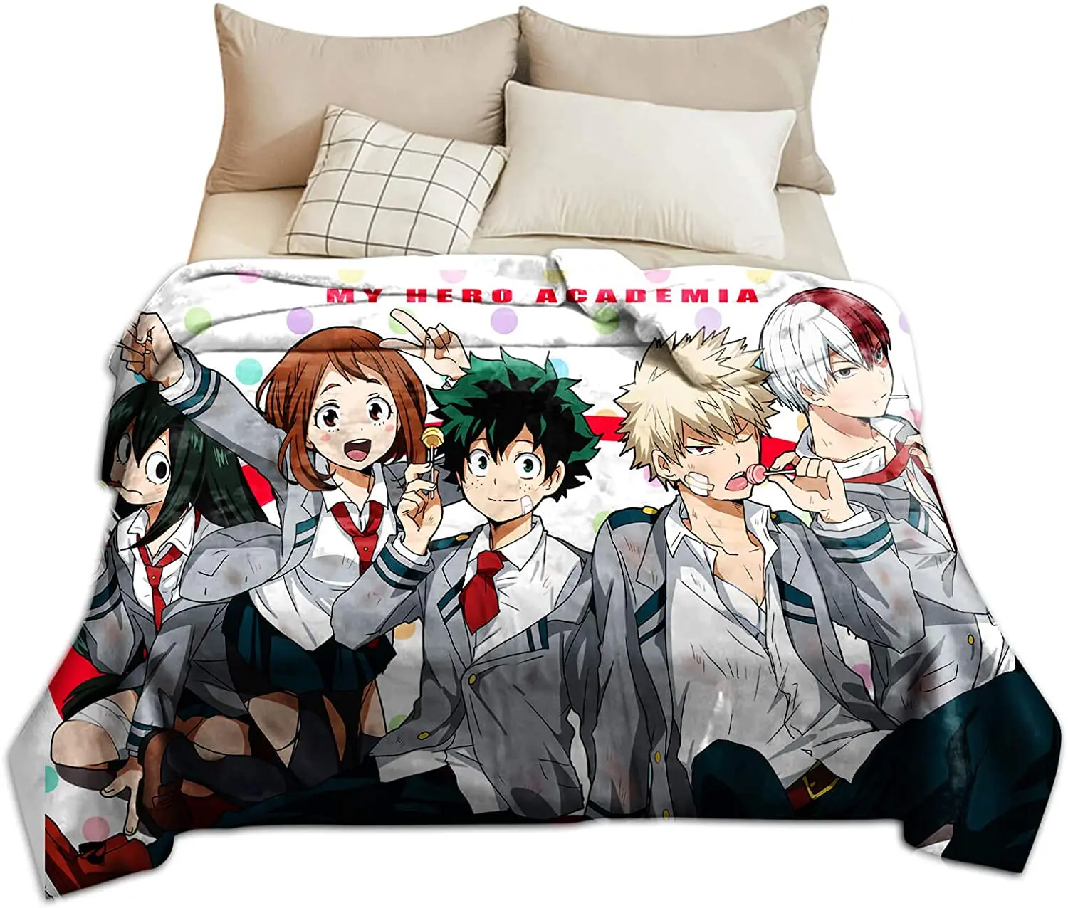 

My Hero Blanket Super Soft Cozy Fuzzy Warm Throws,for Winter Bedding, Couch and Plush House Warming Decor Gift Idea Bakugo