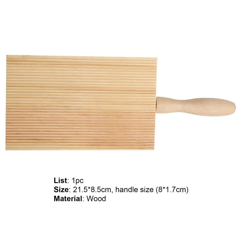 

Practical Pasta Board Easy Operation Wood Stripe Shaped Spaghetti Pasta Maker Mold for Kitchen