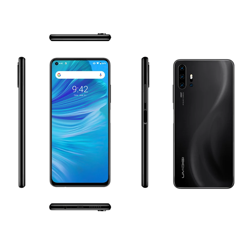 UMIDIGI F2 Android 10 глобальная версия 6 53 &quotFHD + ГБ 128 48MP AI Quad camera 32MP Selfie Helio P70 мобильный