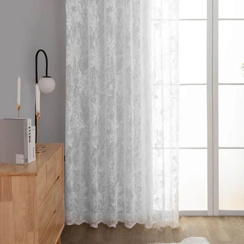 

European Style Window Curtains Simple Sheer Voile Curtains For Bedroom Living Room Household Window Decoration Clear Drapes