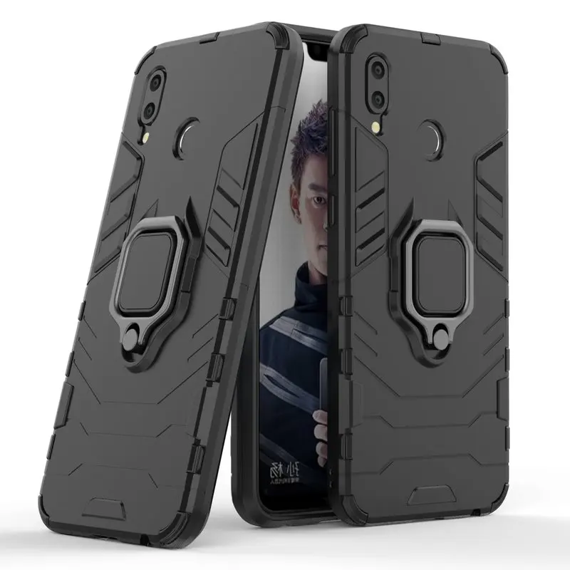 Honor Play металлический корпус кольцо на палец для мобильного телефона чехол заднюю