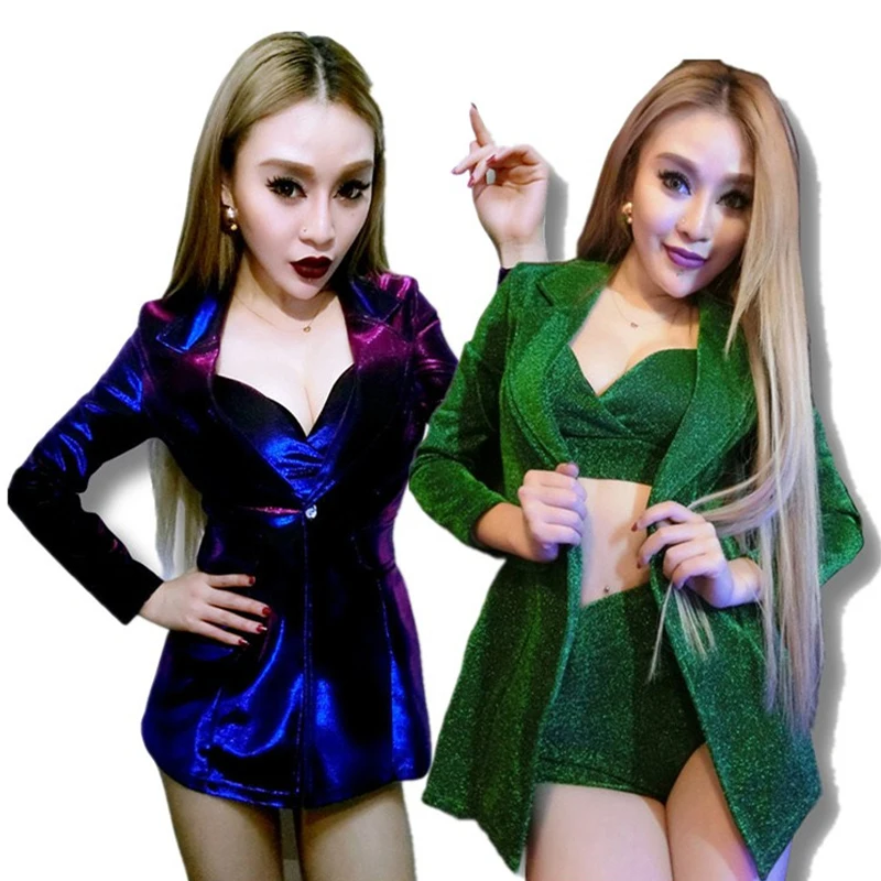 Женский костюм для танцев на шесте вечерний комплект из 3 предметов с