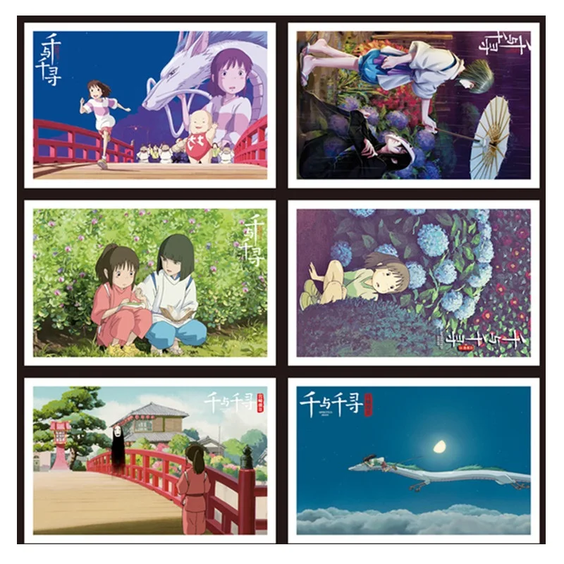36 листов/Набор Аниме спиральная открытка Miyazaki Hayao поздравительная открытка подарок на день рождения открытка с сообщением