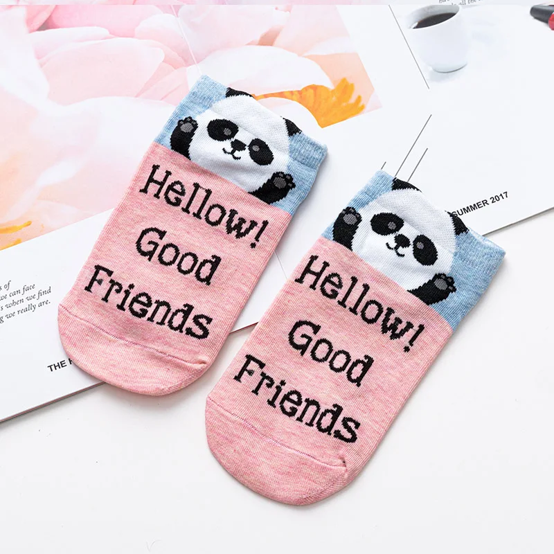 

[4 Pairs] Summer Women Short Socks Cotton Cartoon Candy Color Socks Streetwear Fashion High Quality Spring Female Boat Socks