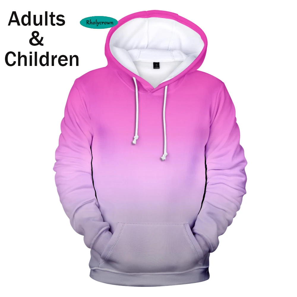 

2021Men Women Kids Spring Fall Sweatshirts Unique Gradient Color 3D Hoodies Fashion Hip Hop Boys Girls Streetwear Kids Pullovers