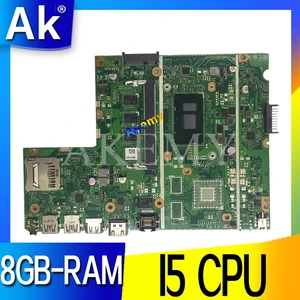 laptop motherboard for asus x541u x541uvk x541uak x541ua x541uv x541uj mainboard test ok w i5 6200u6198u cpu 8gb ram free global shipping