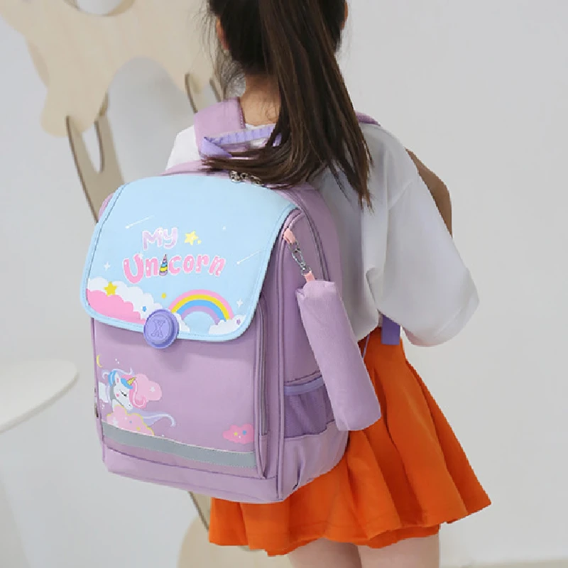 Children School Bags Anime Bag Unicorn School Backpacks Girls Boys Cartoon Kids Satchel Mochila Escolar Kawaii Lightweight Bag