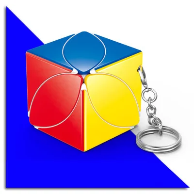 Мини-клен волшебный куб FengYe Stickerless speed Skew Cube Твист Головоломка лист плюща 1 шт.