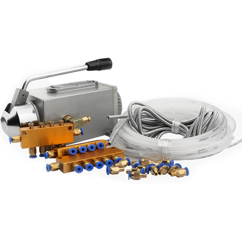 

TOP One Set Lubricating Oil Pump Hand-Actuated Cnc Router Electromagnetic Lubrication Pump Lubricator Stainless Steel Body